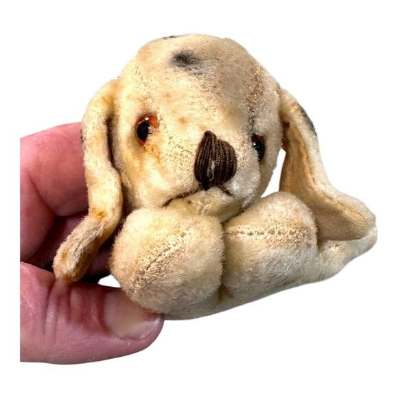 Vintage Stuffed Plush Puppy Dog Miniature Dalmation Antique Tiny Toy READ - Picture 3 of 8